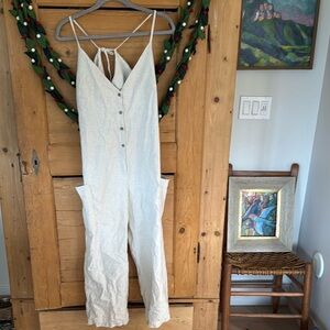 Nomadic Tribe cream pinstripe Button-Up Jumpsuit
Organic medium